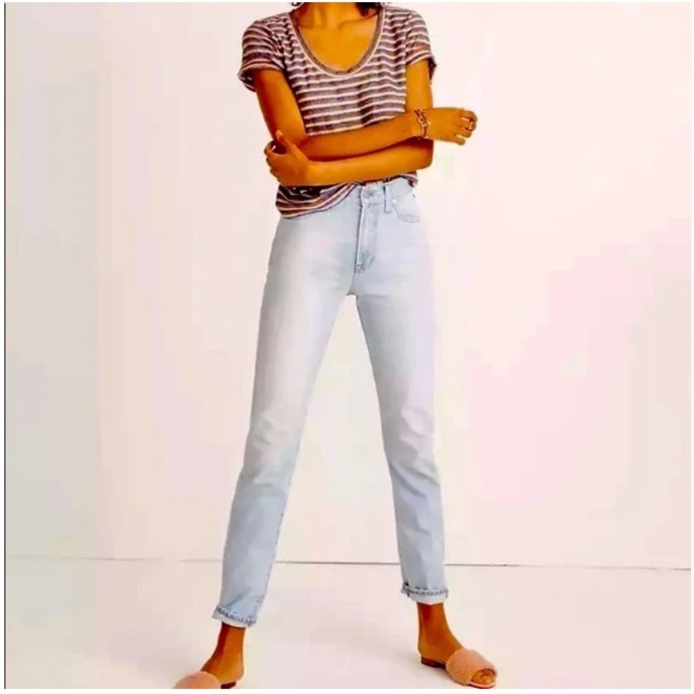 Madewell The Perfect Summer‎ Mom Jeans Light Blue Wash Women's Jeans Size 27